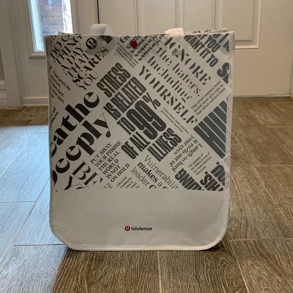lululemon athletica Handbags - Lululemon retail bag large white